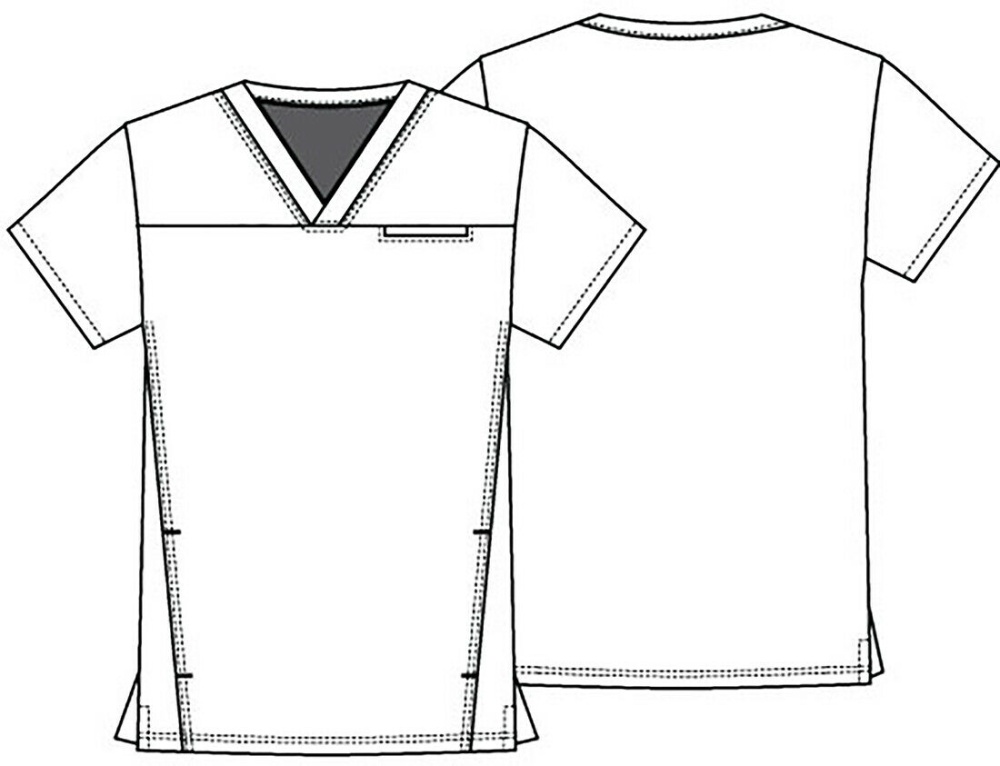 Медицинская мужская рубашка-топ с принтом Goofy Cherokee Tooniforms TF712 MKFY 