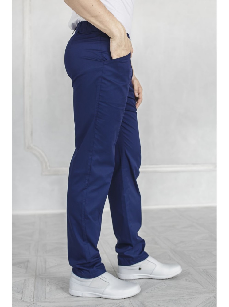 Медицинские брюки мужские синие Лечи Красиво 7003