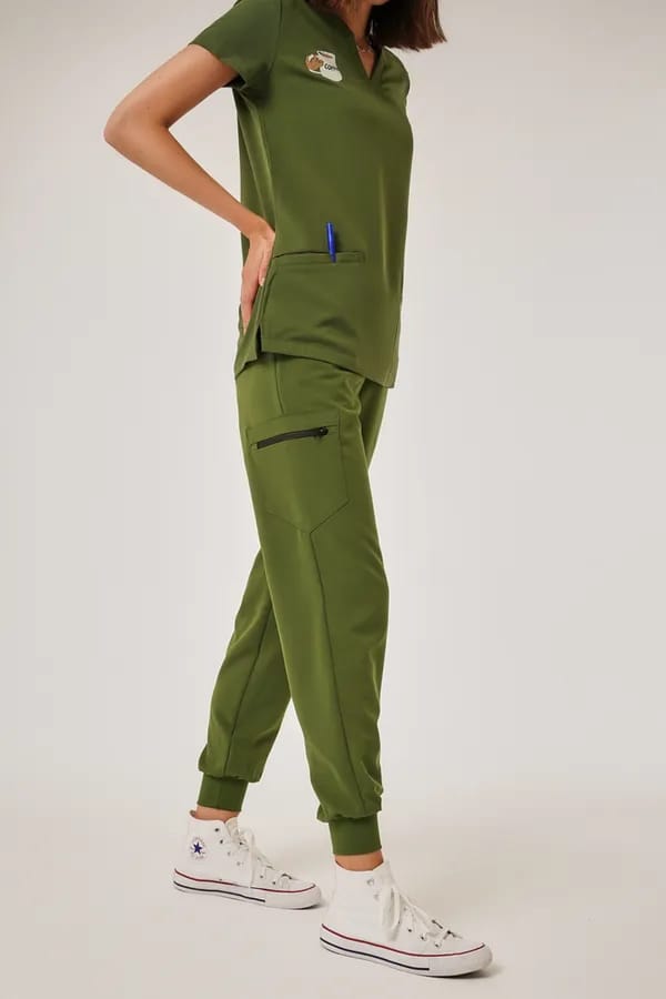 Медицинские брюки женские зеленого цвета DOC'S GR-3