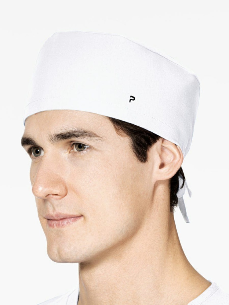 Медицинская шапка мужская белого цвета, WEARPLUS Nate
