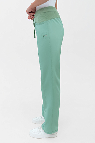 Медицинские брюки женские зеленого цвета Вне времени CH001