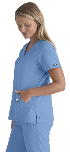Медицинский топ женский, голубого цвета, Barco 7188