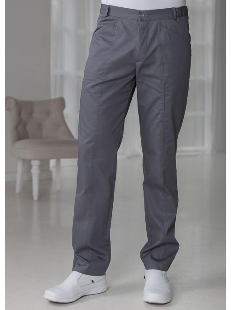 Медицинские брюки мужские серые Лечи Красиво 7003