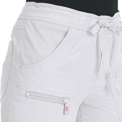 Медицинские брюки женские белого цвета KOI 721