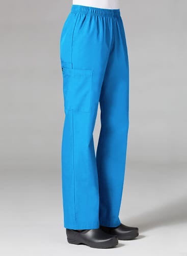 Медицинские брюки женские прямого кроя синие MEAVN 9016