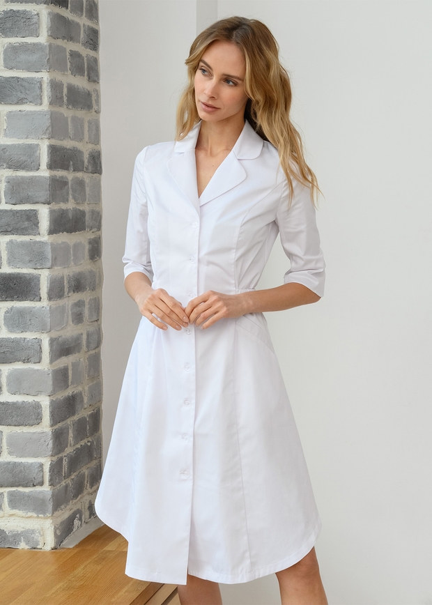 Медицинский женский халат белый Лечи Красиво 251