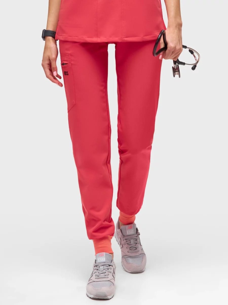 Медицинские брюки джоггеры женские груйпфрутового цвета WEARPLUS Ellis