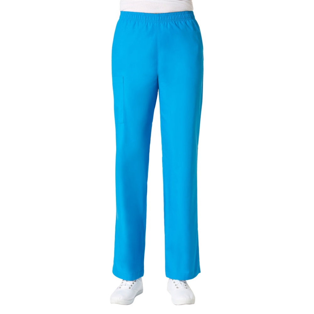 Медицинские брюки женские прямого кроя синие MEAVN 9016