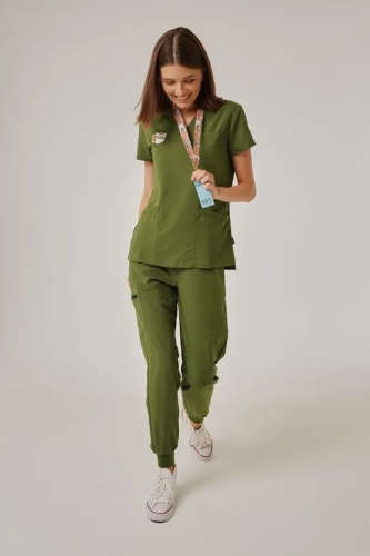 Медицинские брюки женские зеленого цвета DOC'S GR-3