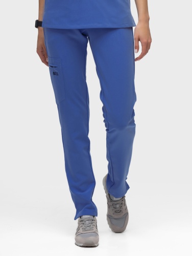 Медицинские брюки женские голубого цвета WEARPLUS Janet