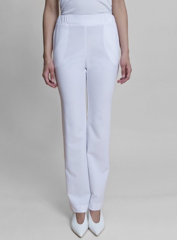 Медицинские брюки женские белые Живаго Мода 027