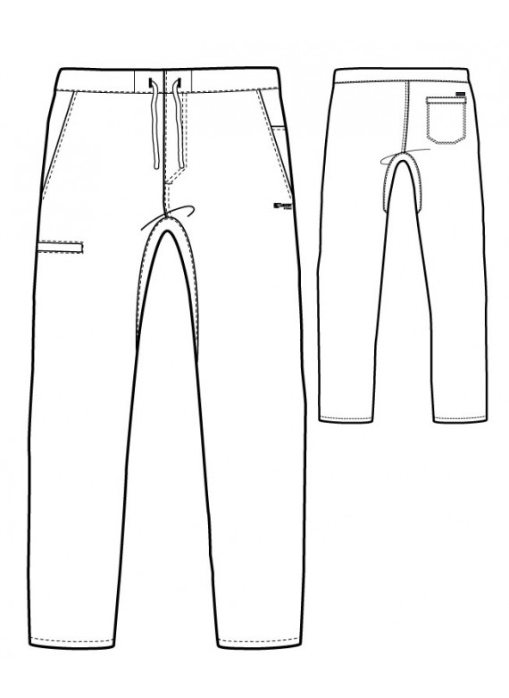 Медицинские брюки мужские цвета нави BARCO GEP002