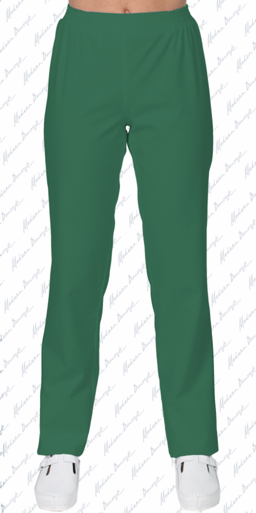 Медицинские женские брюки зеленые Модный Доктор М-7940