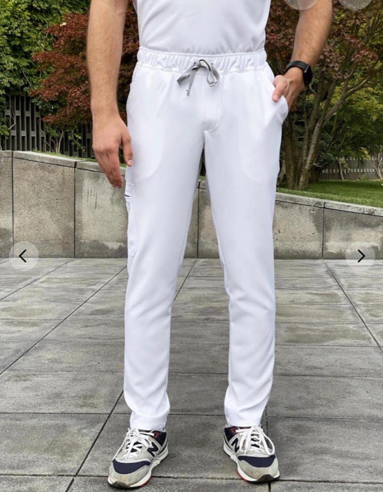 Медицинские брюки мужские белые WEARPLUS Joe