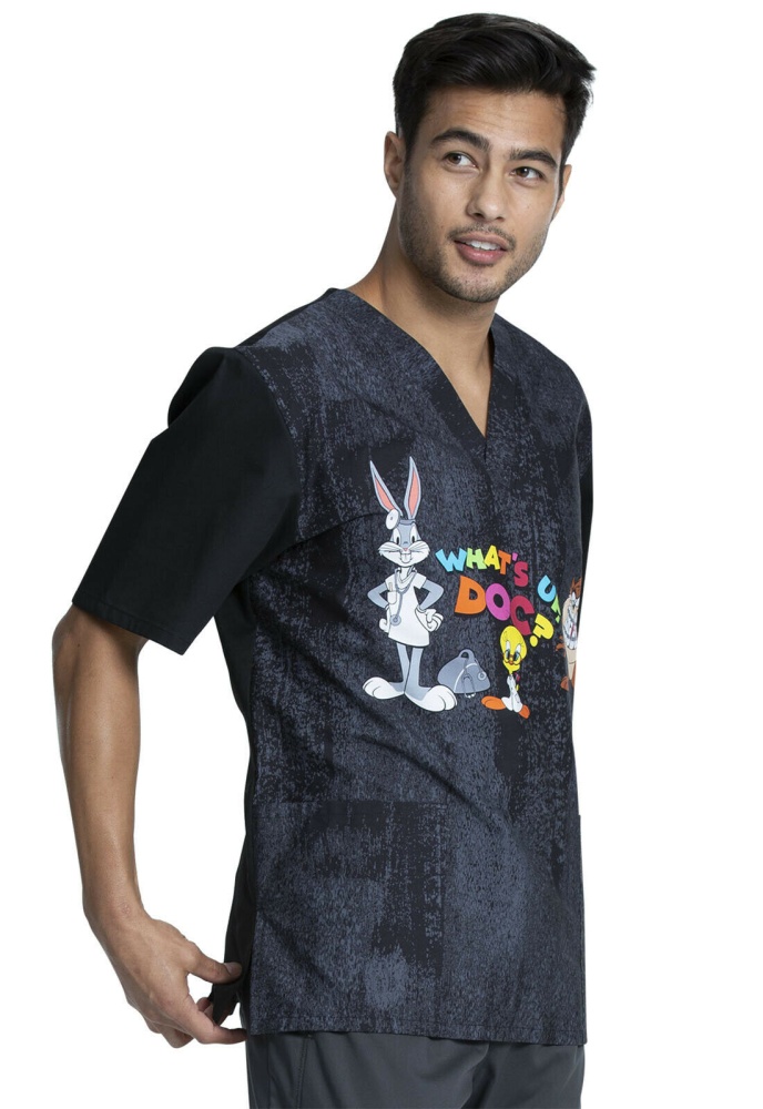 Медицинская мужская рубашка с принтом Looney Tunes  Cherokee Tooniforms TF606 LTDO 