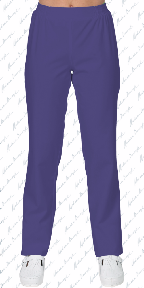 Медицинские женские брюки васильковые Модный Доктор М-7940