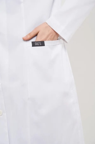 Медицинский халат женский белого цвета DOC'S DH1-110-10