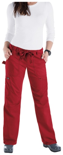 Медицинские женские брюки красные KOI 701