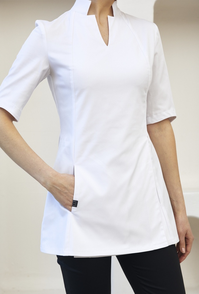 Медицинская блуза женская, белого цвета, Лечи красиво 1062