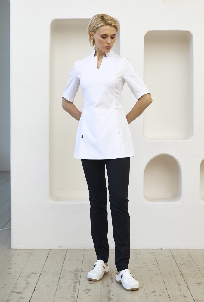 Медицинская блуза женская, белого цвета, Лечи красиво 1062