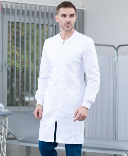 Медицинский мужской халат белый Medical Service 203