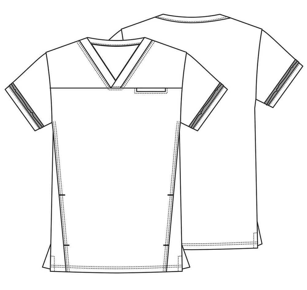 Медицинская мужская рубашка-топ с принтом Flash Cherokee Tooniforms TF703 
