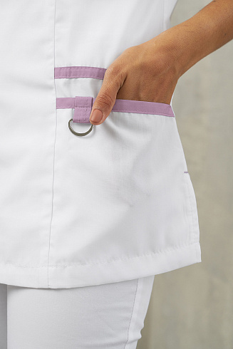 Медицинская куртка женская белого цвета Вне времени АК610