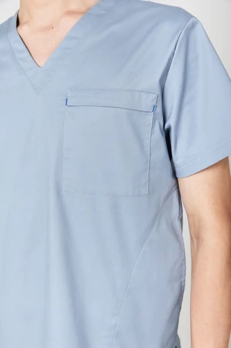Медицинская куртка мужская серого цвета DOC'S DR2-230-20