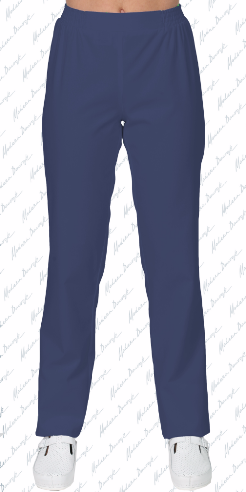 Медицинские женские брюки синие Модный Доктор М-7940