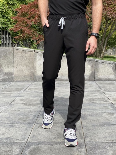 Медицинские брюки мужские черные WEARPLUS Joe