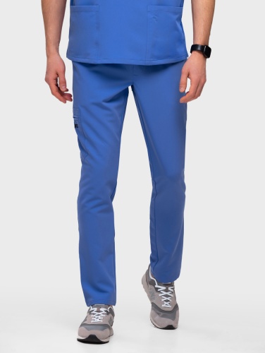 Медицинские брюки мужские голубого цвета WEARPLUS Joe