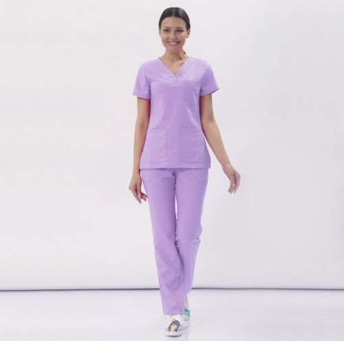 Медицинский костюм женский фиолетовый Delaware D888