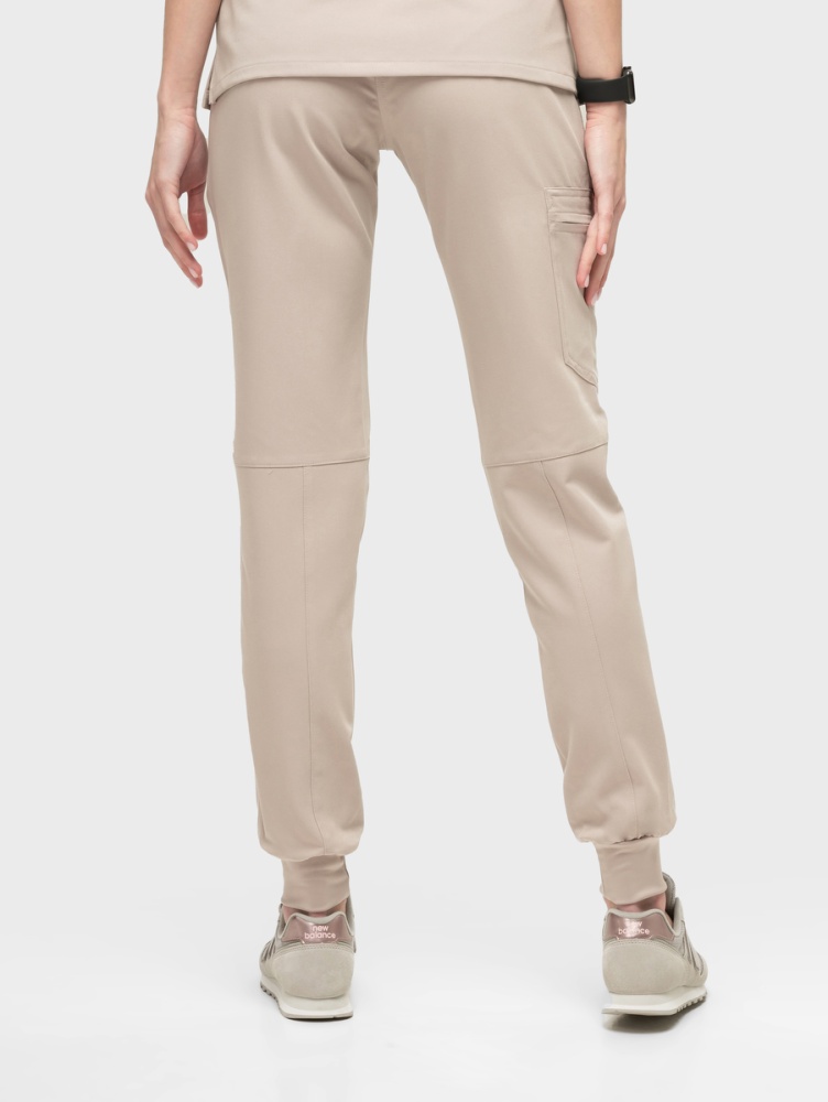 Медицинские брюки джоггеры женские песчаного цвета WEARPLUS Ellis