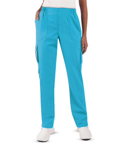 Медицинские женские брюки с 8 карманами (голубые) Butter Soft UA312C